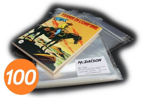 100 buste 176 213 fumetti - buste,